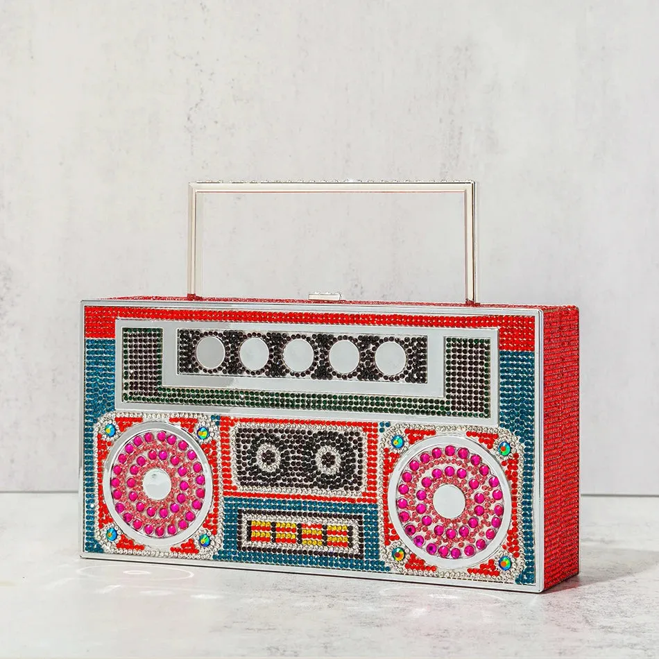 TEEK - Radio Evening Rhinestone Clutch Bag