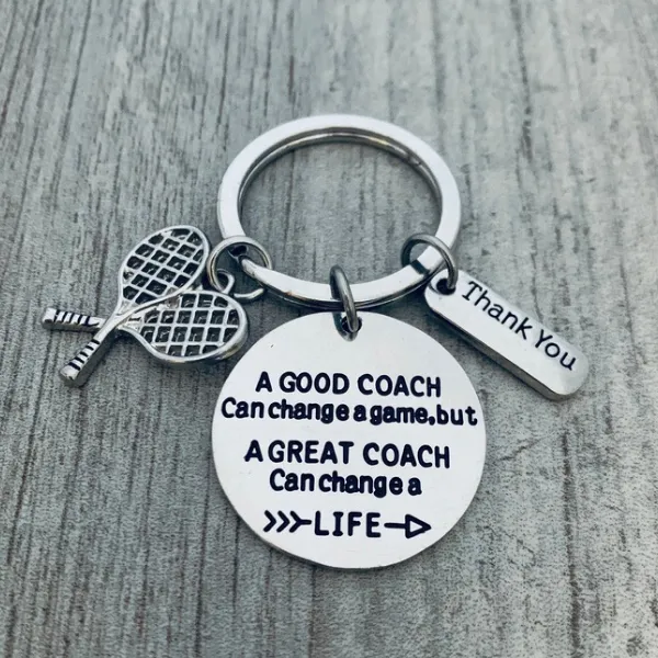 Tennis Coach Keychain