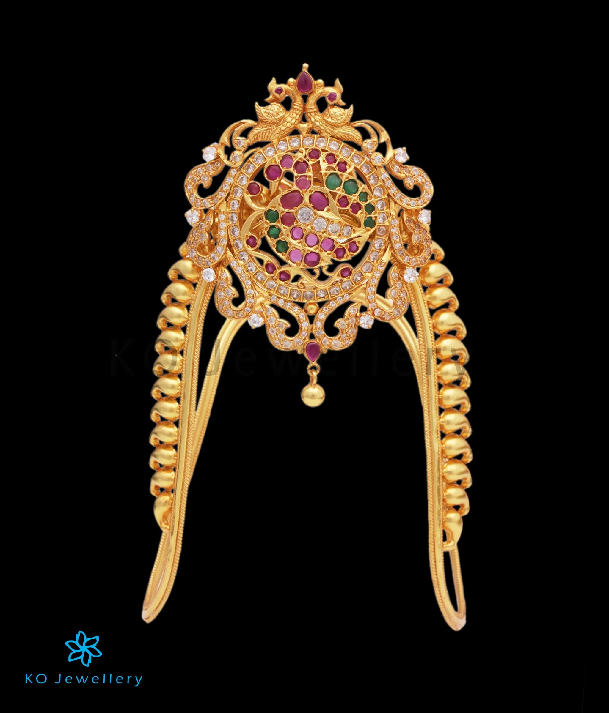 The Ahibhuj Silver Peacock Bridal Armlet or Vanki