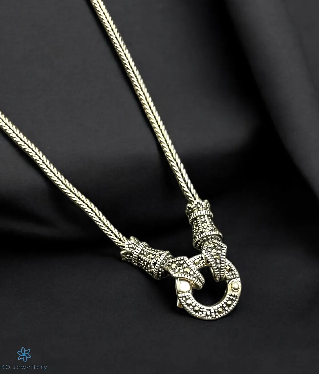 The Barha Openable Silver Marcasite Chain