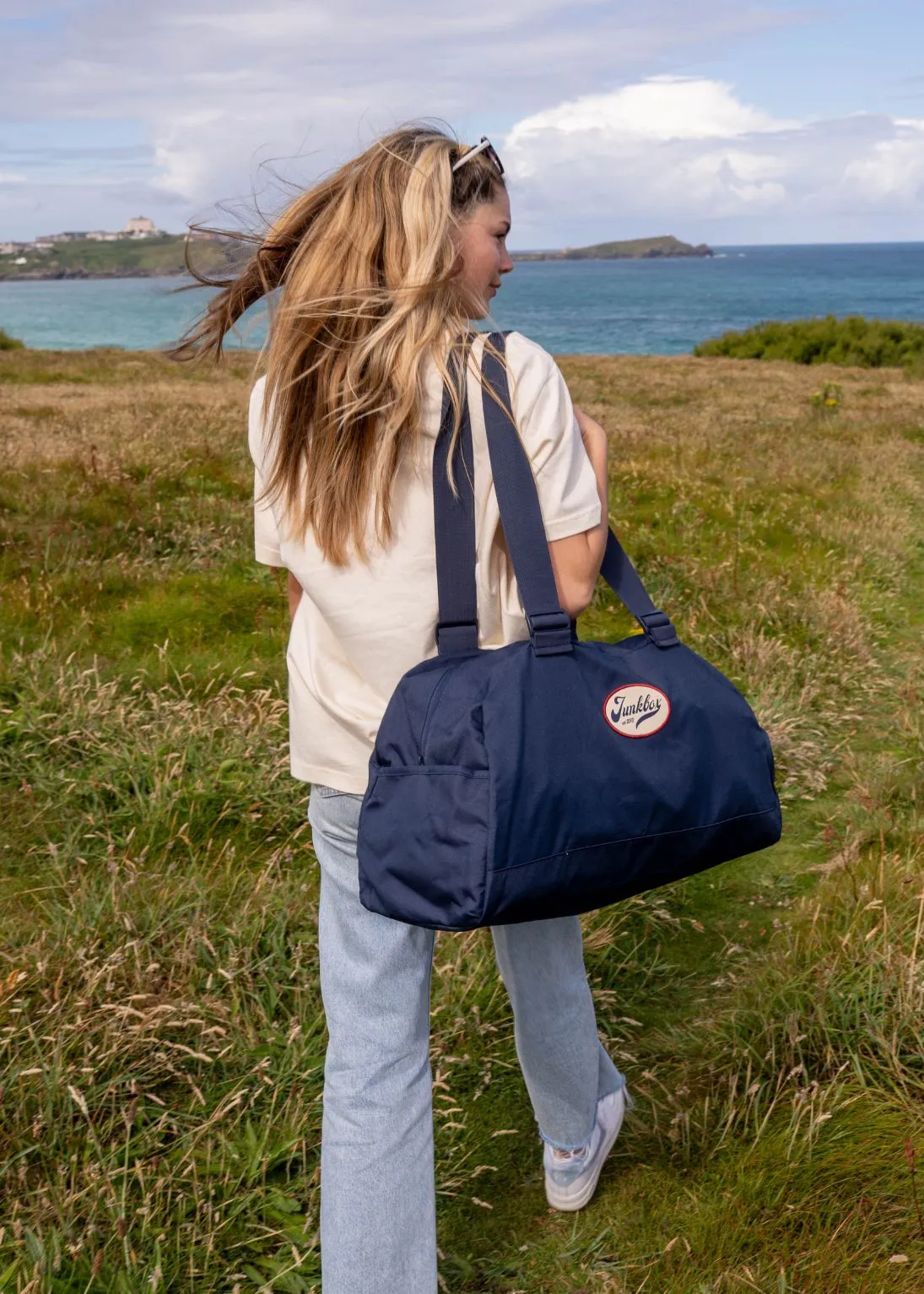 'The Holdall' Recycled Bag in Navy