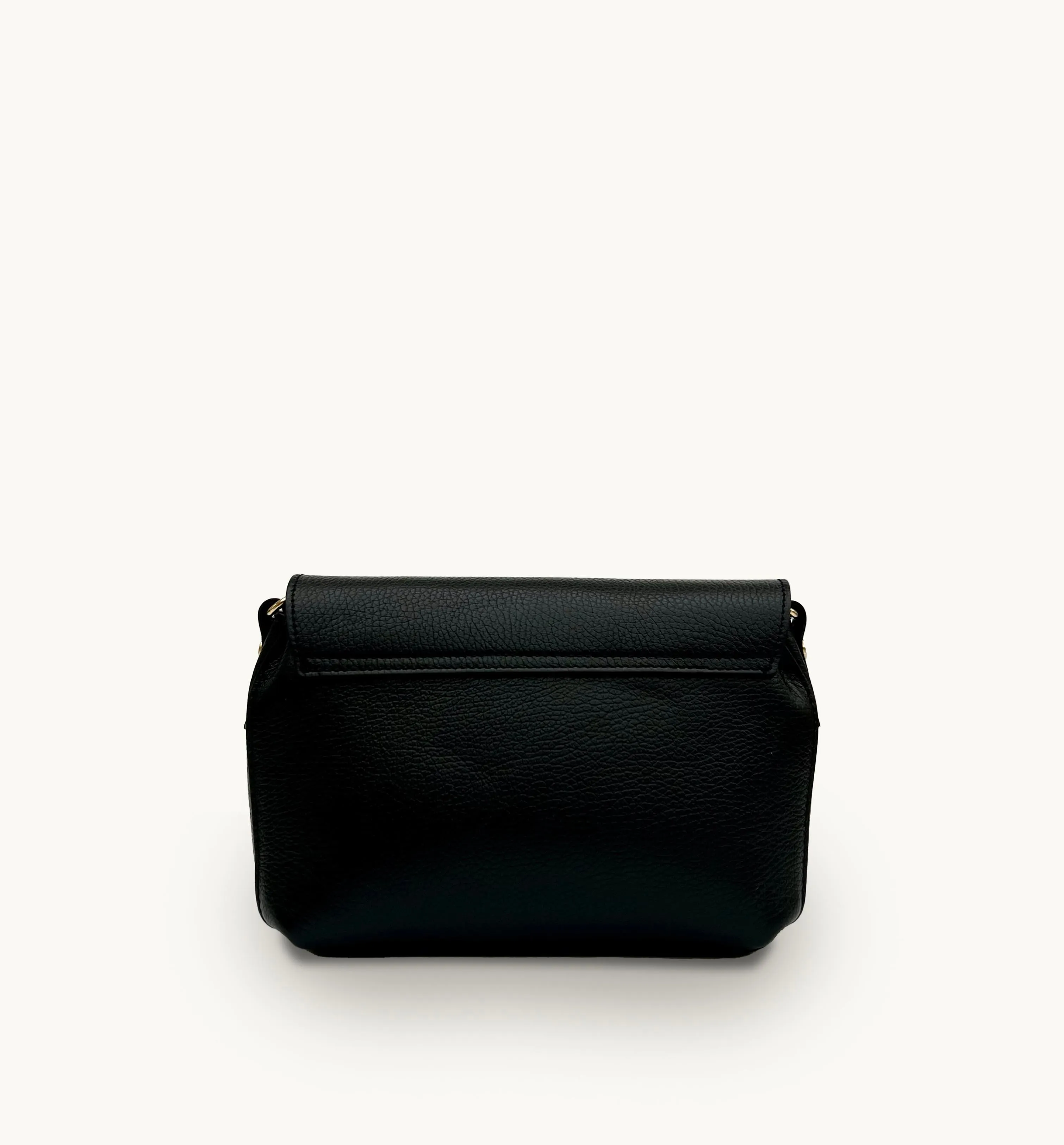 The Maddie Midi Black Leather Bag