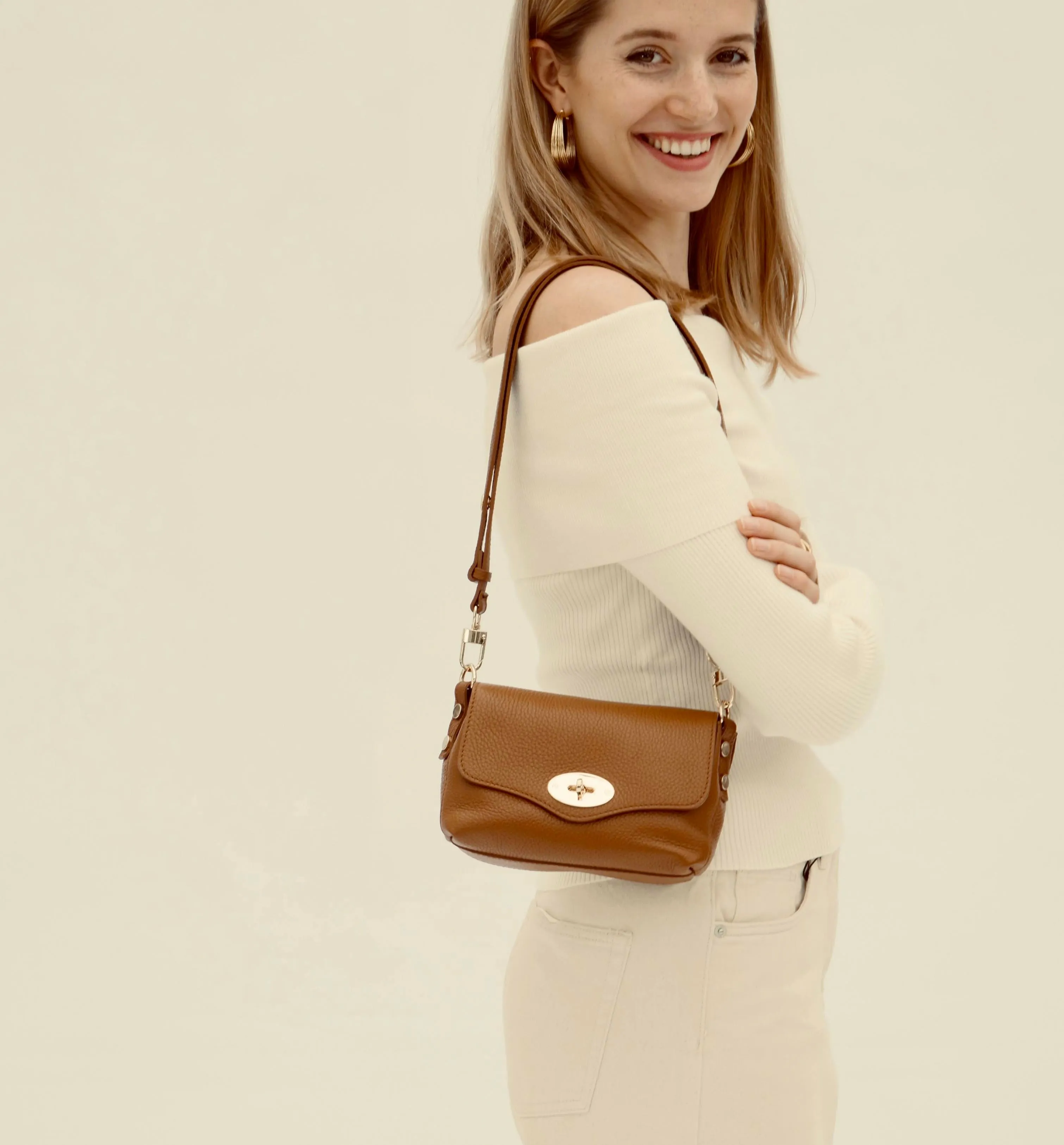 The Maddie Tan Leather Bag