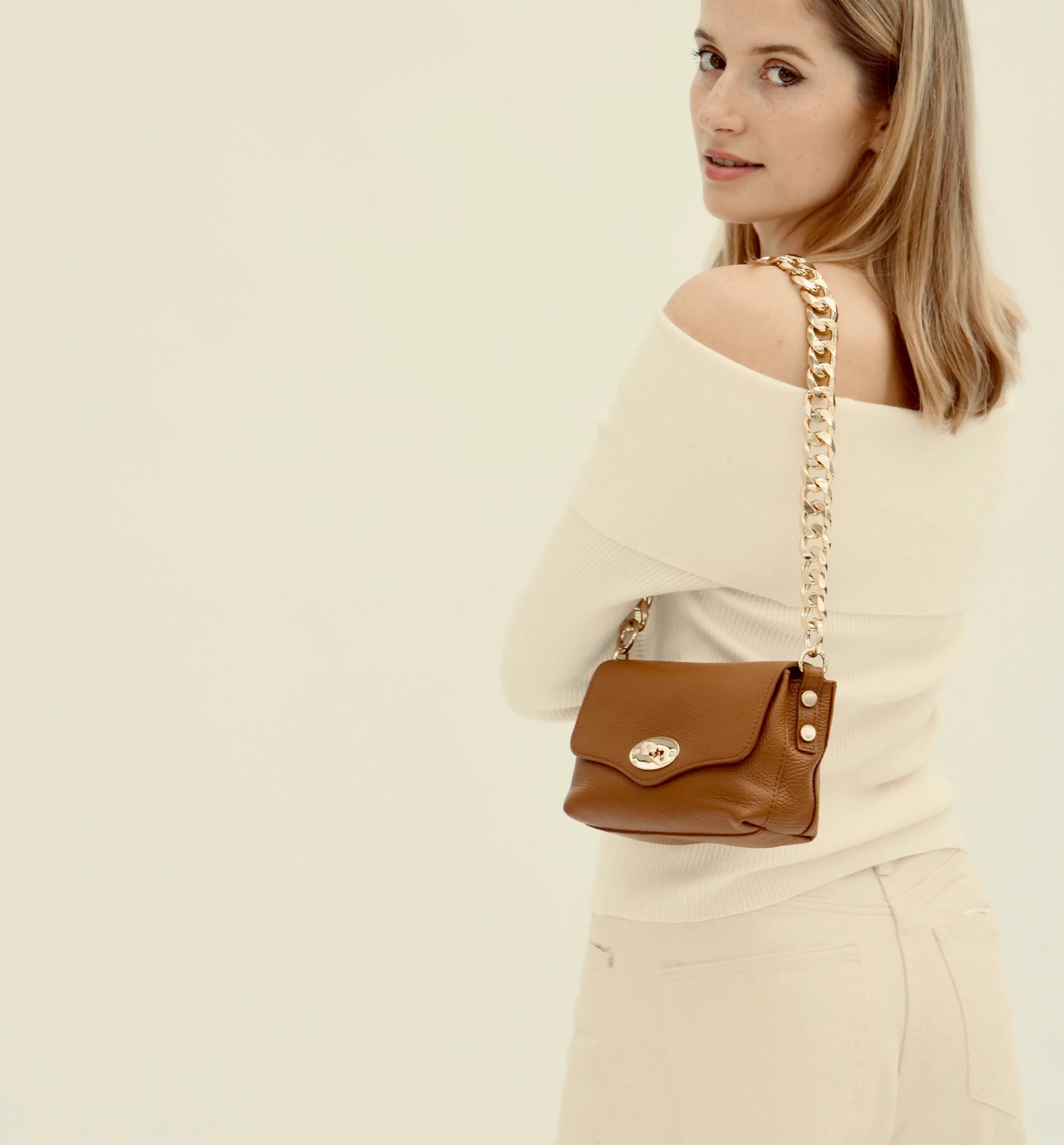 The Maddie Tan Leather Bag