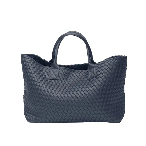 The Nicola 2.0 Weave Tote Bag in navy