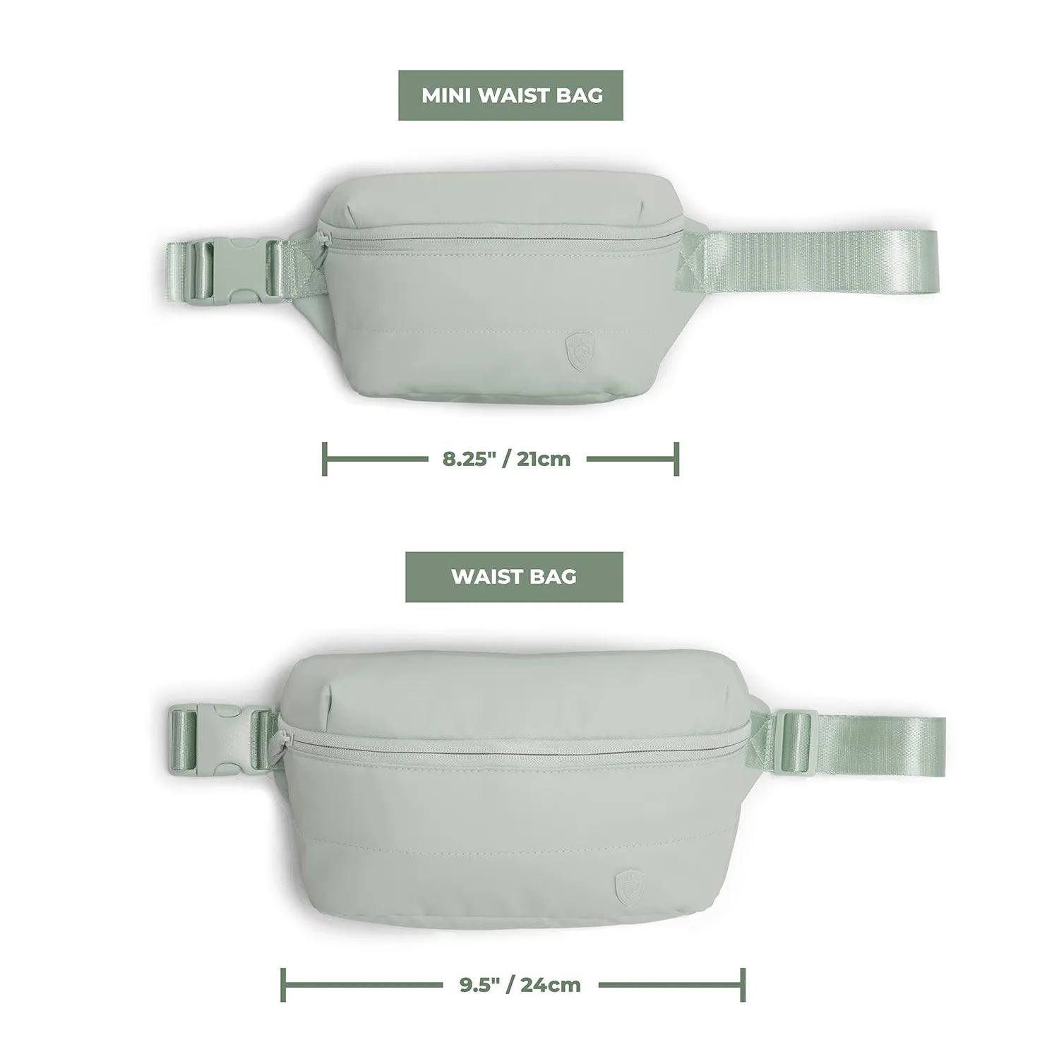 The Puffer Waist Bag - Sage Green