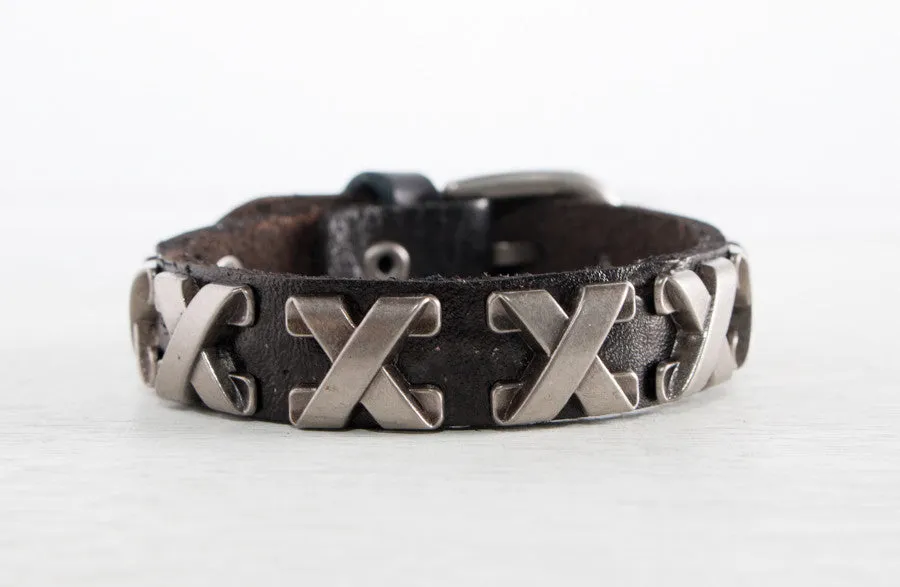 The Studded Leather Bracelet Collection