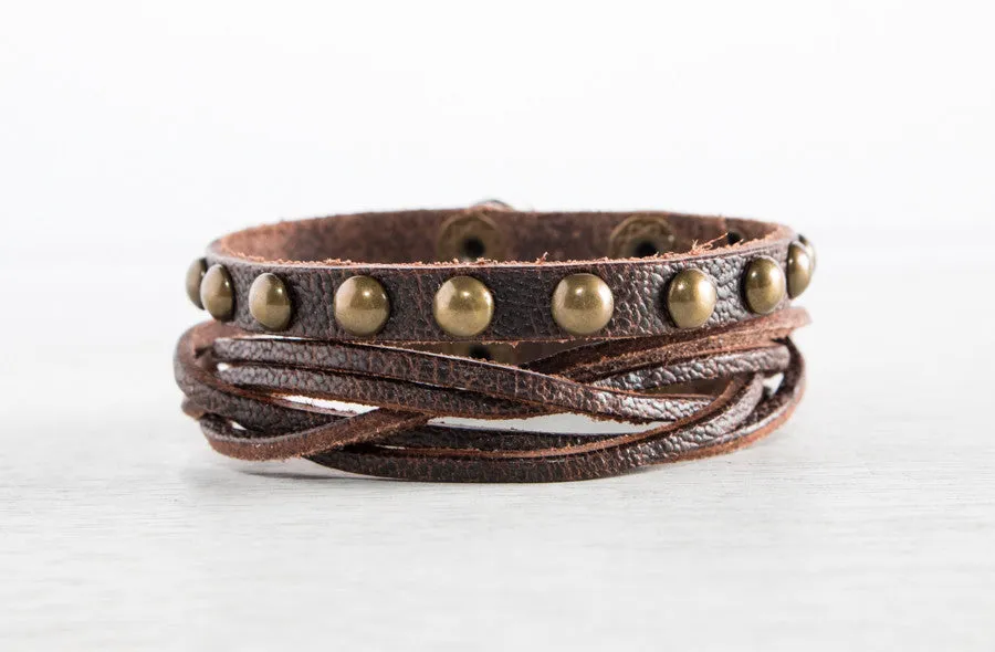 The Studded Leather Bracelet Collection