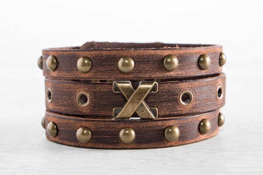 The Studded Leather Bracelet Collection