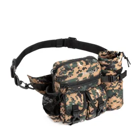 Tripole Waist Pack with Detachable Bottle Holder - Multi-Utility Waist and Sling Bag for Hiking, Cycling, and Backpacking | Digital Camouflage