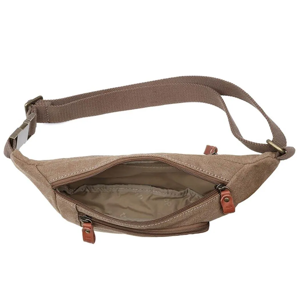 TRP1513 Troop London Classic Canvas Waist Bag (Brown)