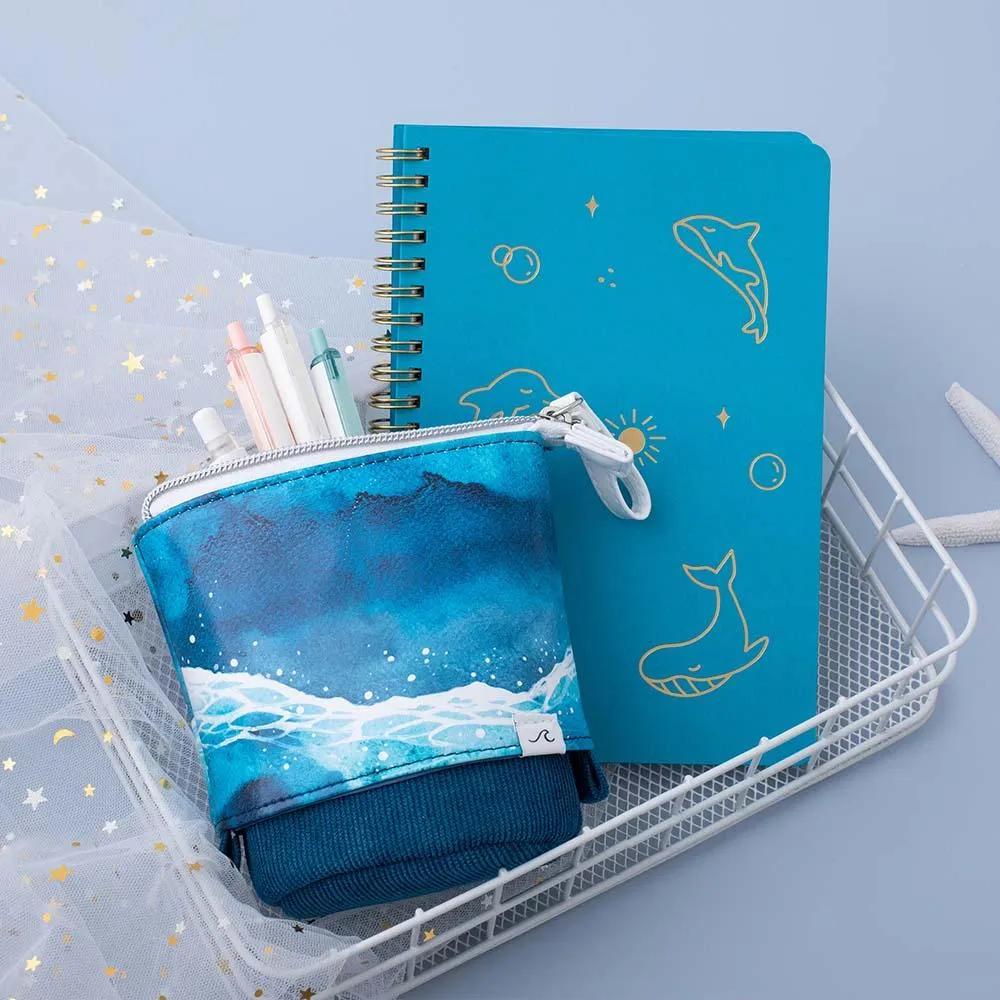 Tsuki 'Ocean Edition' Pop-Up Pencil Case ☾