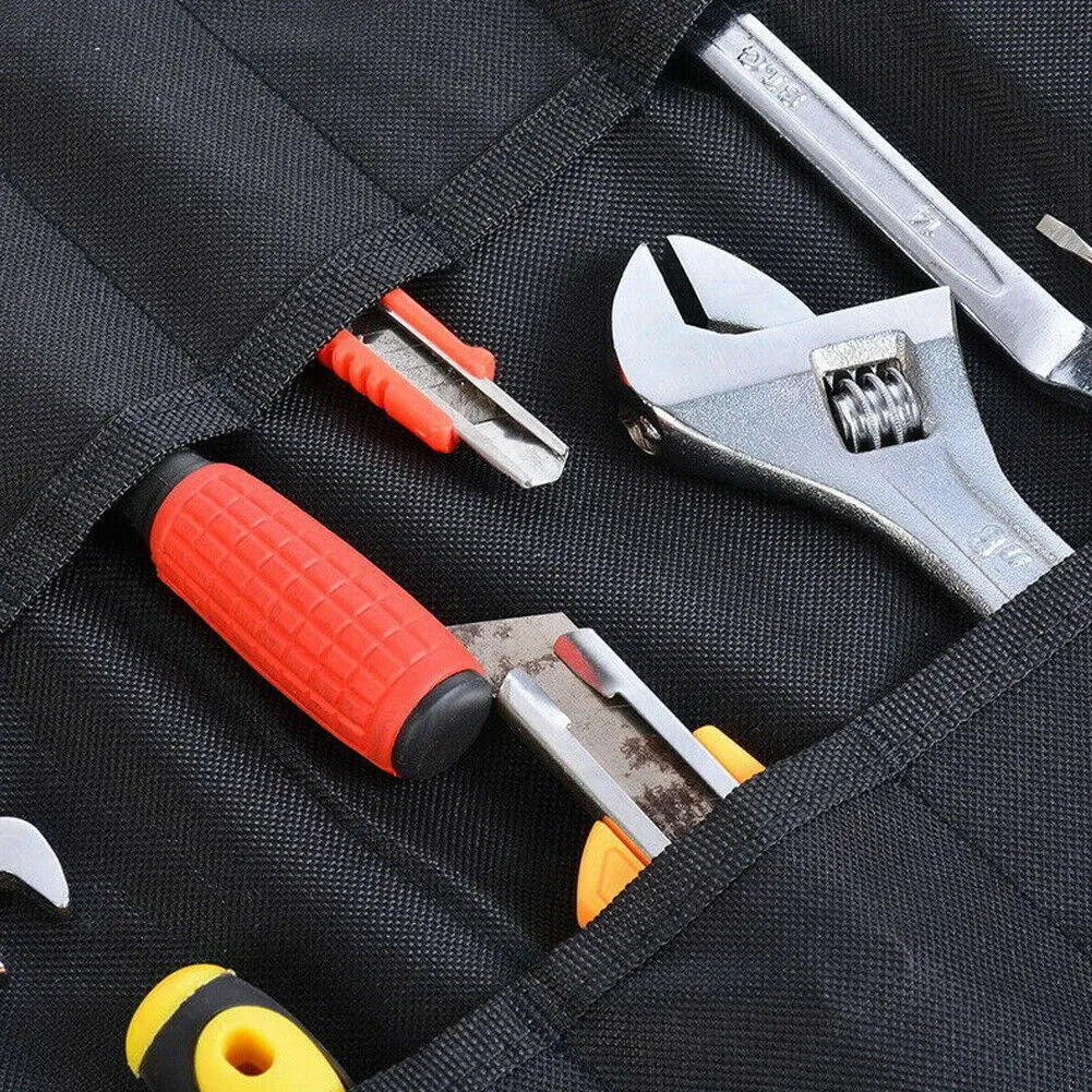 US Electrician Tool Pocket Bag Roll Up Storage Organizer Bags Canvas Chisel Kit