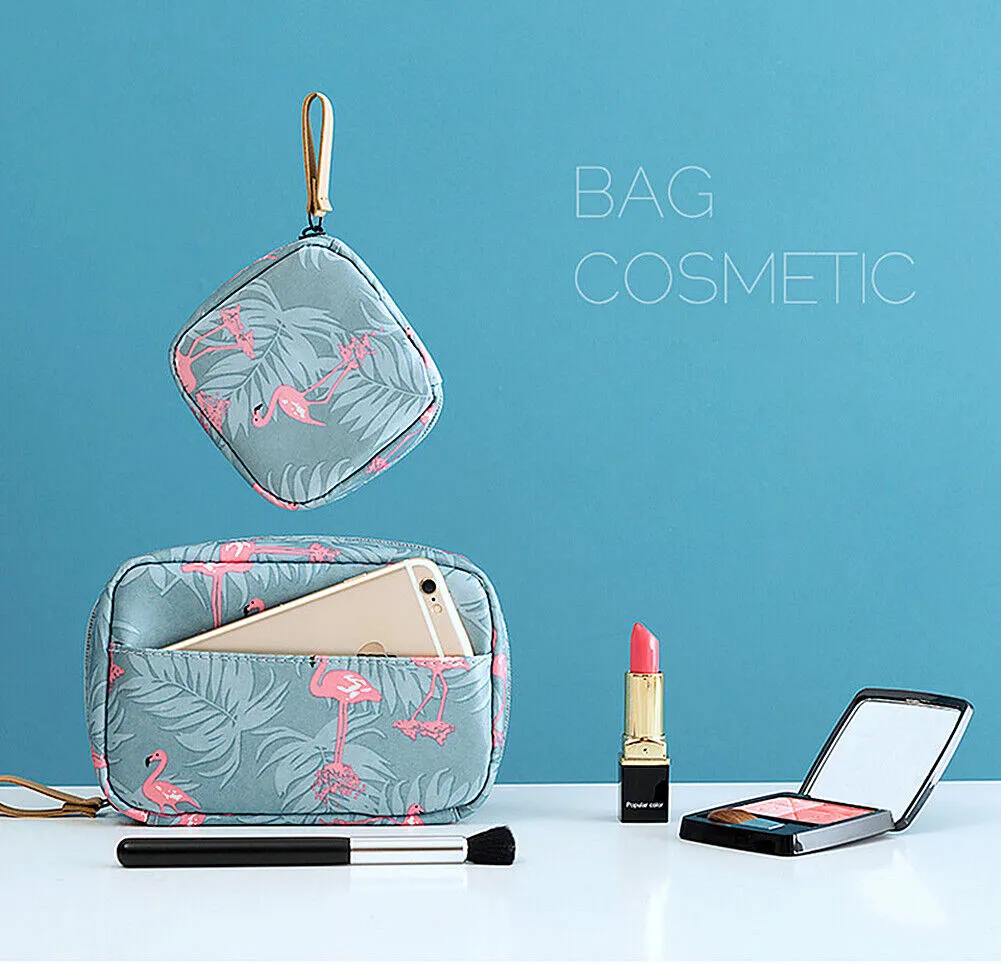 US Mini Travel Toiletry Storage Cosmetic Bag Beauty Zip Makeup Organizer Pouch