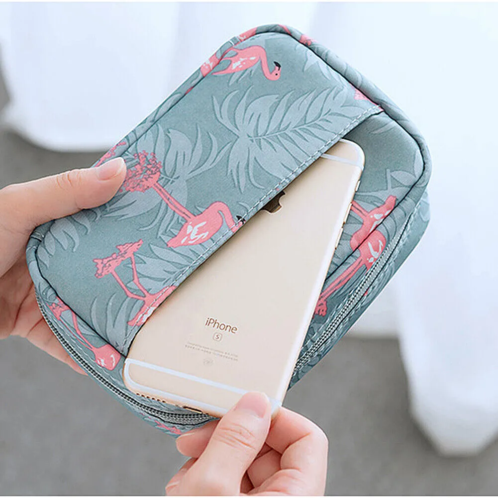 US Mini Travel Toiletry Storage Cosmetic Bag Beauty Zip Makeup Organizer Pouch