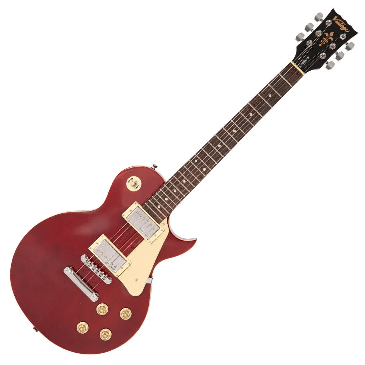 Vintage V10 Coaster Series Electric Guitar Pack ~ Wine Red