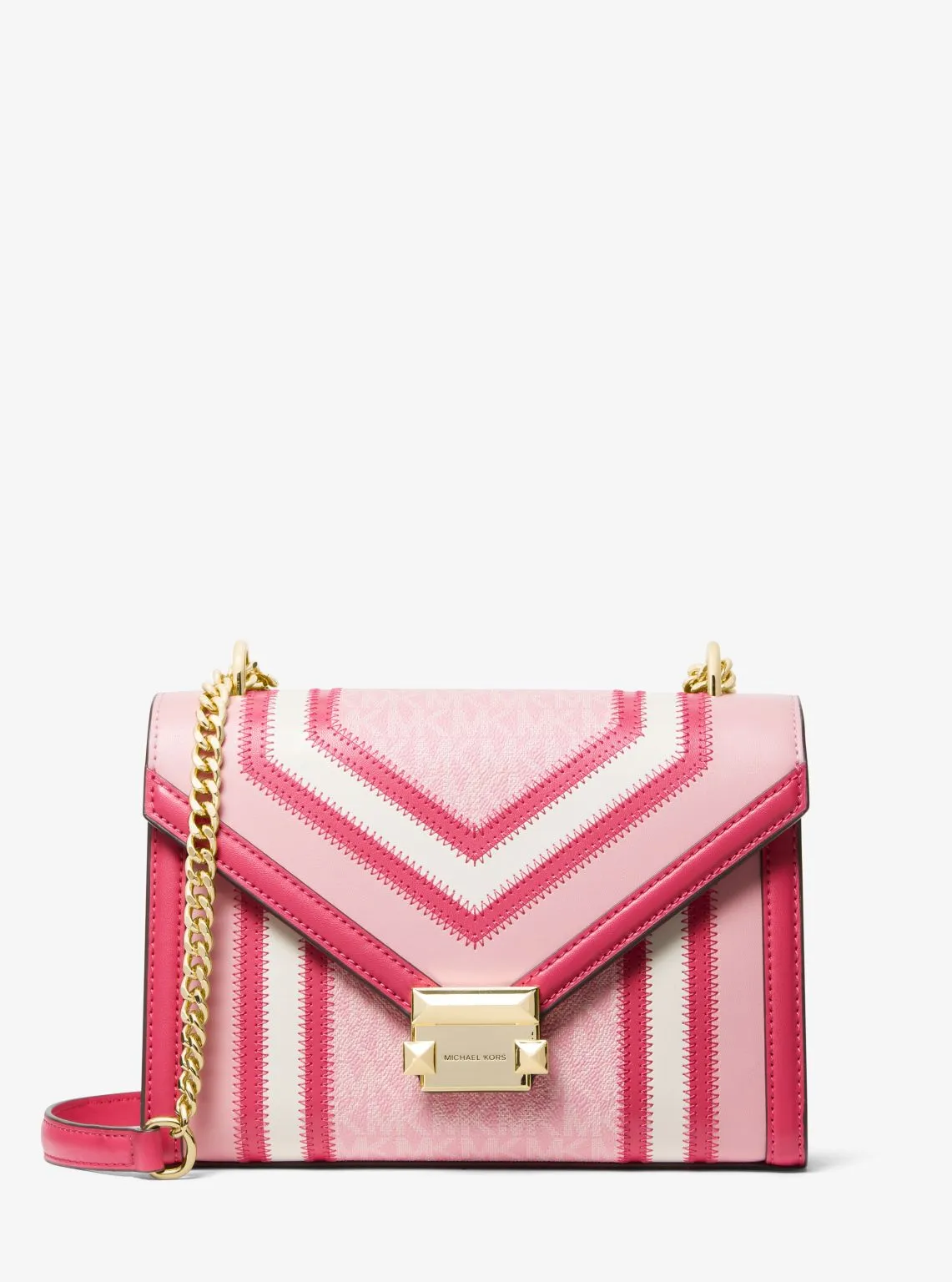 Whitney Medium Color-Block and Signature Logo Shoulder Bag