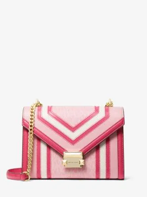 Whitney Medium Color-Block and Signature Logo Shoulder Bag