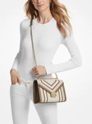 Whitney Medium Color-Block and Signature Logo Shoulder Bag