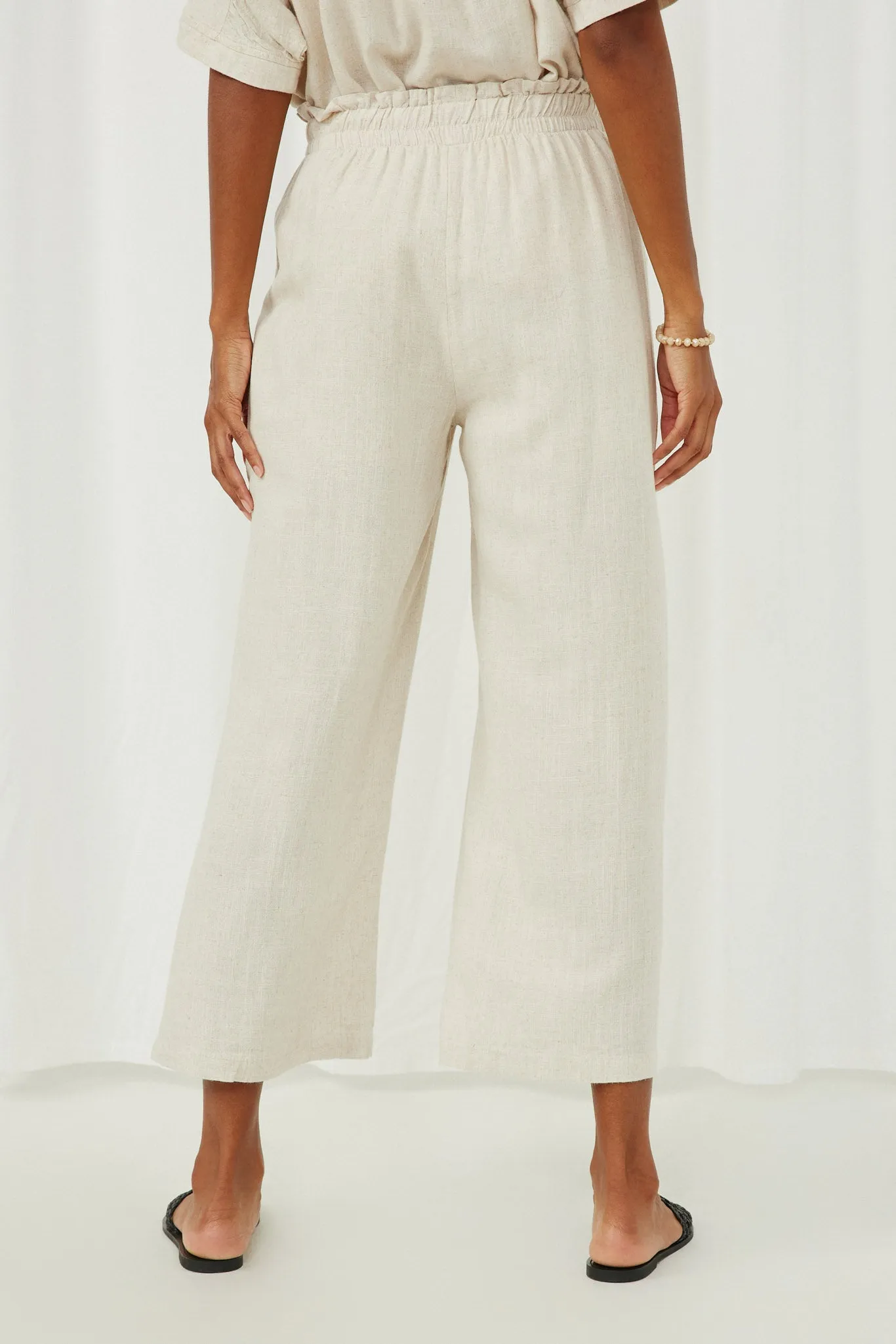 Wide Leg Paper bag Waist Pants