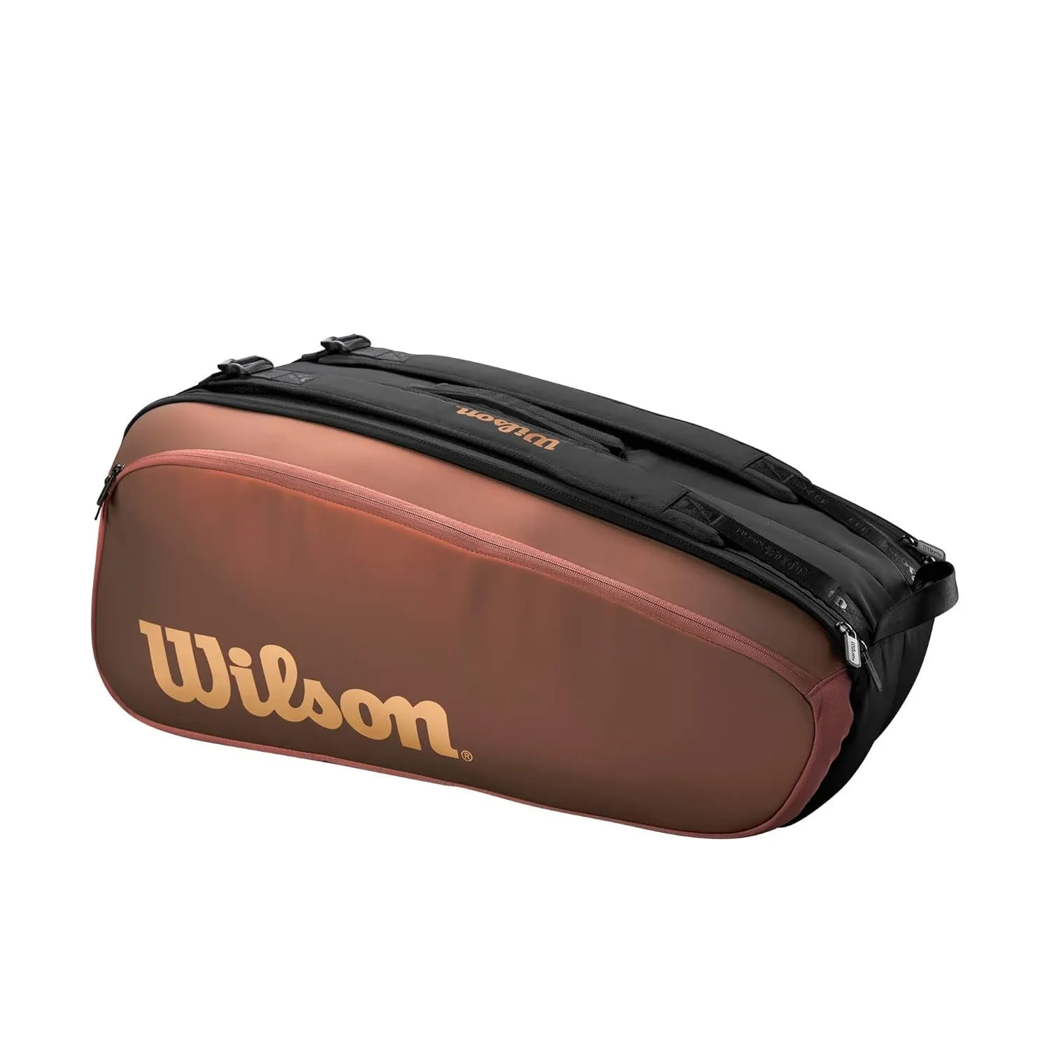 Wilson Super Tour Pro Staff V14 15PK Racquet Bag, Black/Brown