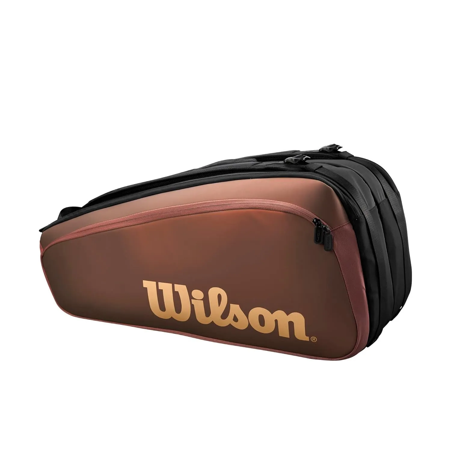 Wilson Super Tour Pro Staff V14 15PK Racquet Bag, Black/Brown