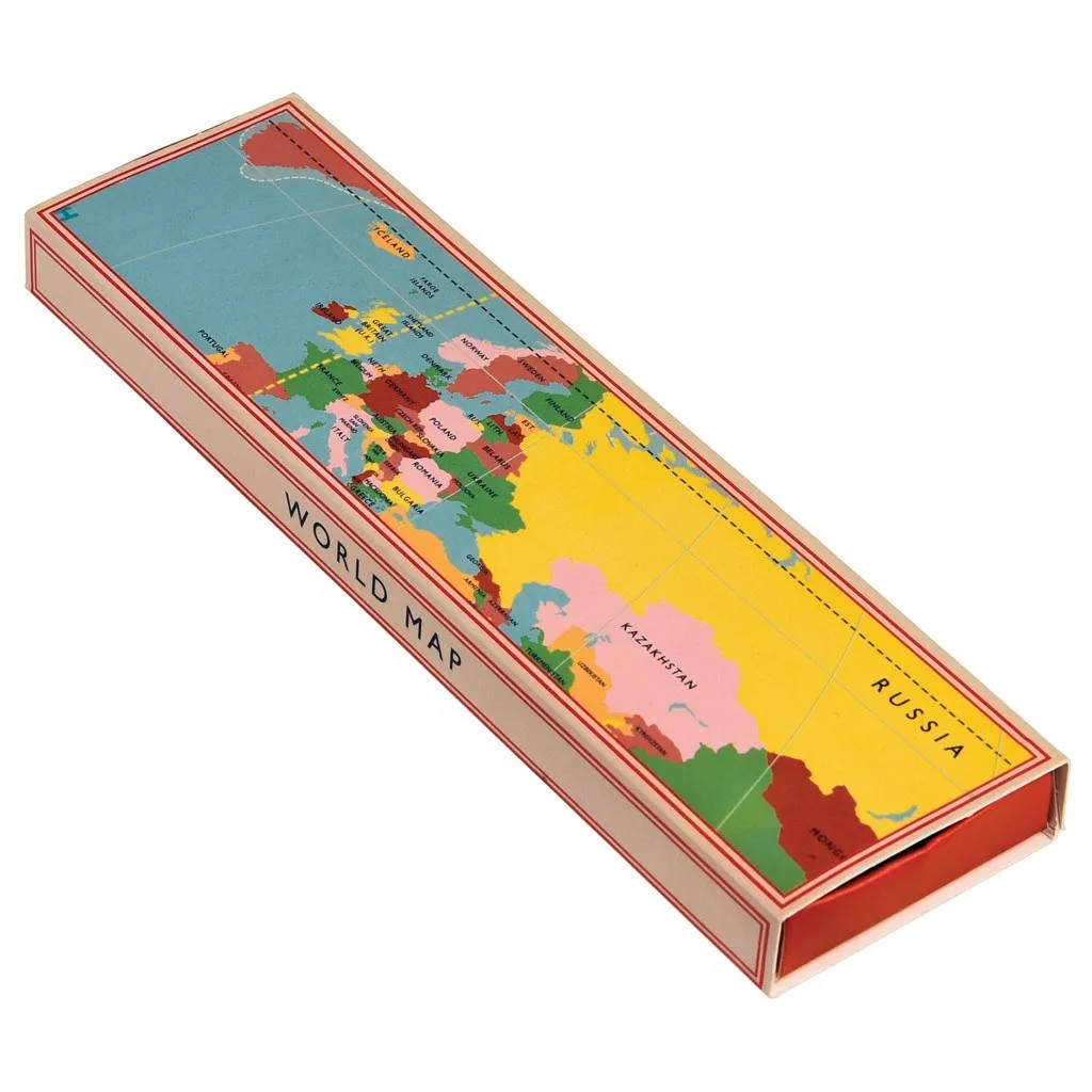 World Map Pencils - Boxed Set of 6