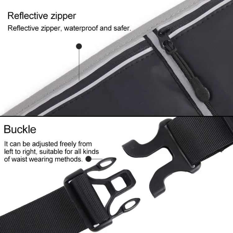 YIPINU YSU Outdoor Marathon Sport Ultra-thin Waterproof Mobile Phone Storage Waist Bag(Grey)